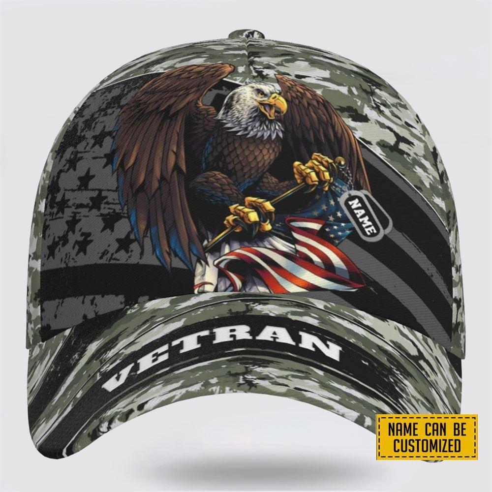 Veterans Baseball Caps American Soldier Nameplate, Personalized Name Veteran, Custom Army Cap, Gifts For Military Personnel