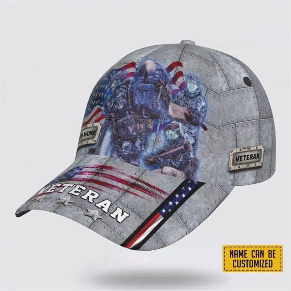 Veterans Baseball Caps American Soldiers March, Personalized Name Veteran, Custom Army Cap, Gifts For Military Personnel