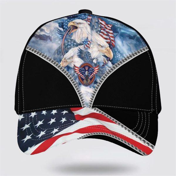 Veterans Baseball Caps Eagle American Picture, Personalized Name Military, Custom Army Cap, Gifts For Military Personnel