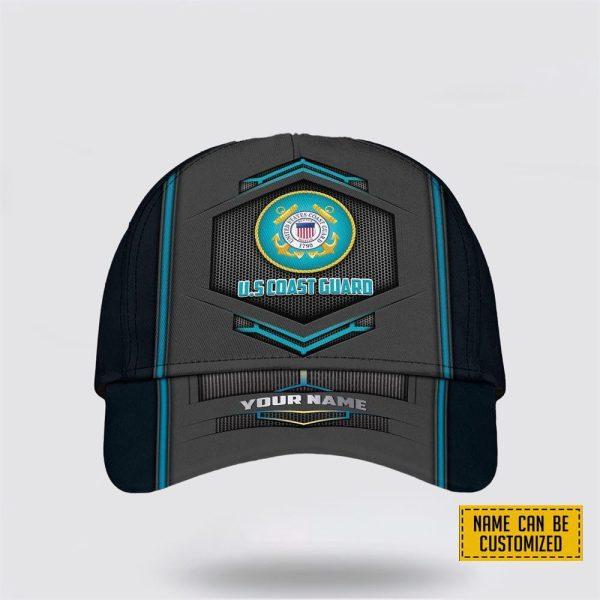 Veterans Baseball Capss US Coast Guard, Personalized Name Veteran, Custom Army Cap, Gifts For Military Personnel
