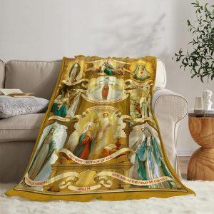 Virgin Mary Christian Quilt Blanket Christian Blanket Gift For Believers 2 jmefua.jpg