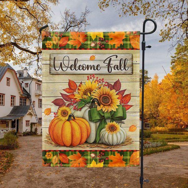 Welcome Fall Pumpkins Harvest Thanksgiving Flag – Thanksgiving Flag Outdoor Decoration