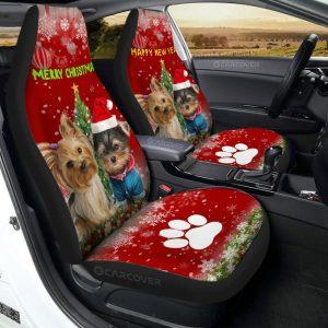 Yorkshire Terriers Dog Car Seat Covers, Christmas Car Seat Covers