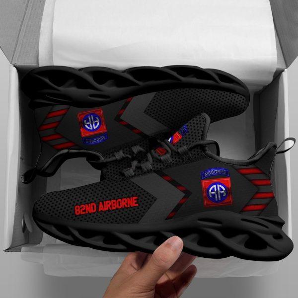 82nd Airborne Military Veterans Clunky Sneakers All Over Printed, Veterans Shoes, Max Soul Shoes