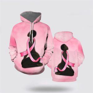 Breast Cancer Hoodie, African America Fighter Breast Cancer All Over Print Hoodie, Breast Cancer Awareness Shirts