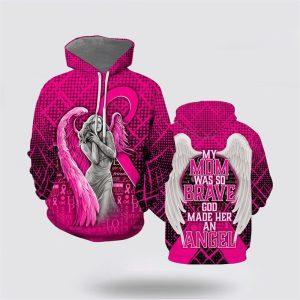 Breast Cancer Hoodie, Angles Pink Breast Cancer All Over Print Hoodie, Breast Cancer Awareness Shirts