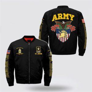Army Bomber Jacket, Personalized Name Rank US…