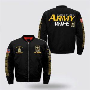 Army Bomber Jacket Personalized Name Rank US Army Wife Bomber Jacket Veteran Bomber Jacket 1 cklxz1.jpg