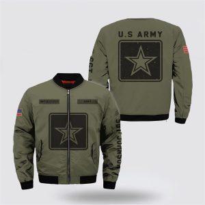 Army Bomber Jacket, Personalized Name Rank Us…