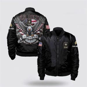 Army Bomber Jacket, Personalized Rank US Army…