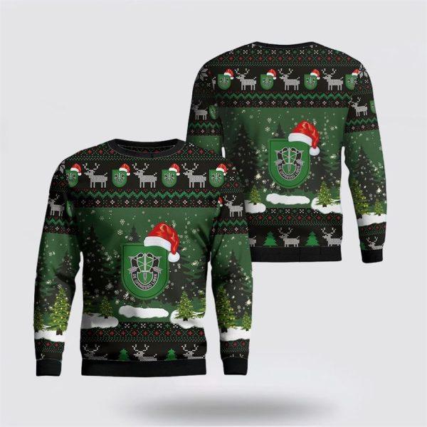 Army Sweater, US Army 10th Special Forces Group (10th SFG) Christmas Sweater
