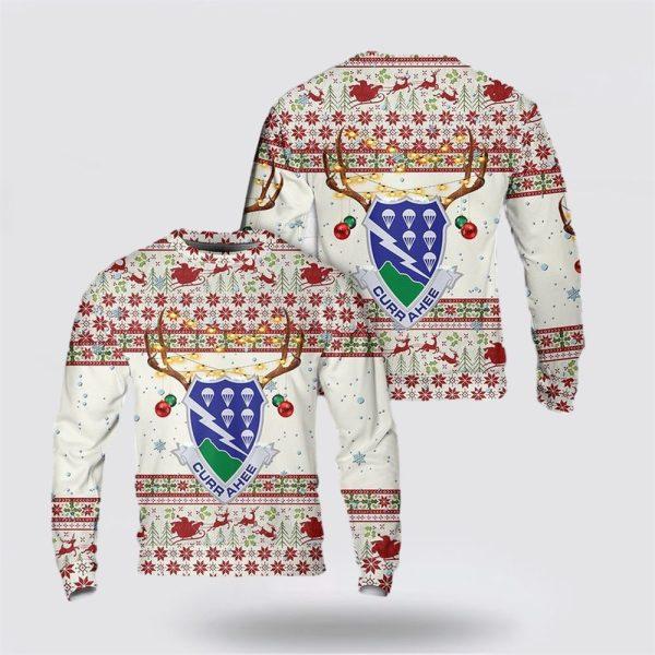Army Sweater, US Army 506th Parachute Airborne Infantry Regiment Christmas Sweater