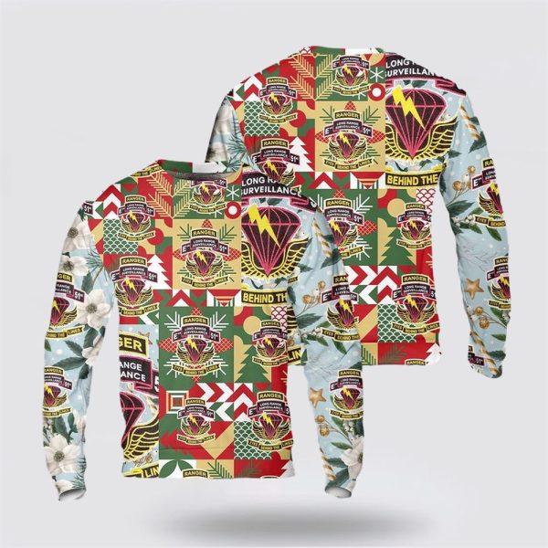 Army Sweater, US Army 51st Infantry Regiment (Long Range Surveillance Company) Christmas Sweater