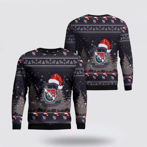 Army Sweater, US Army Special 11th Special Forces Group (11th SFG)(A) Christmas Sweater