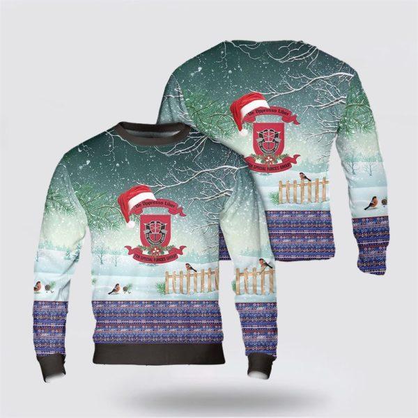 Army Sweater, US Army Special Forces 7th Special Forces Group (Airborne) (7th SFG) (A) Christmas Sweater