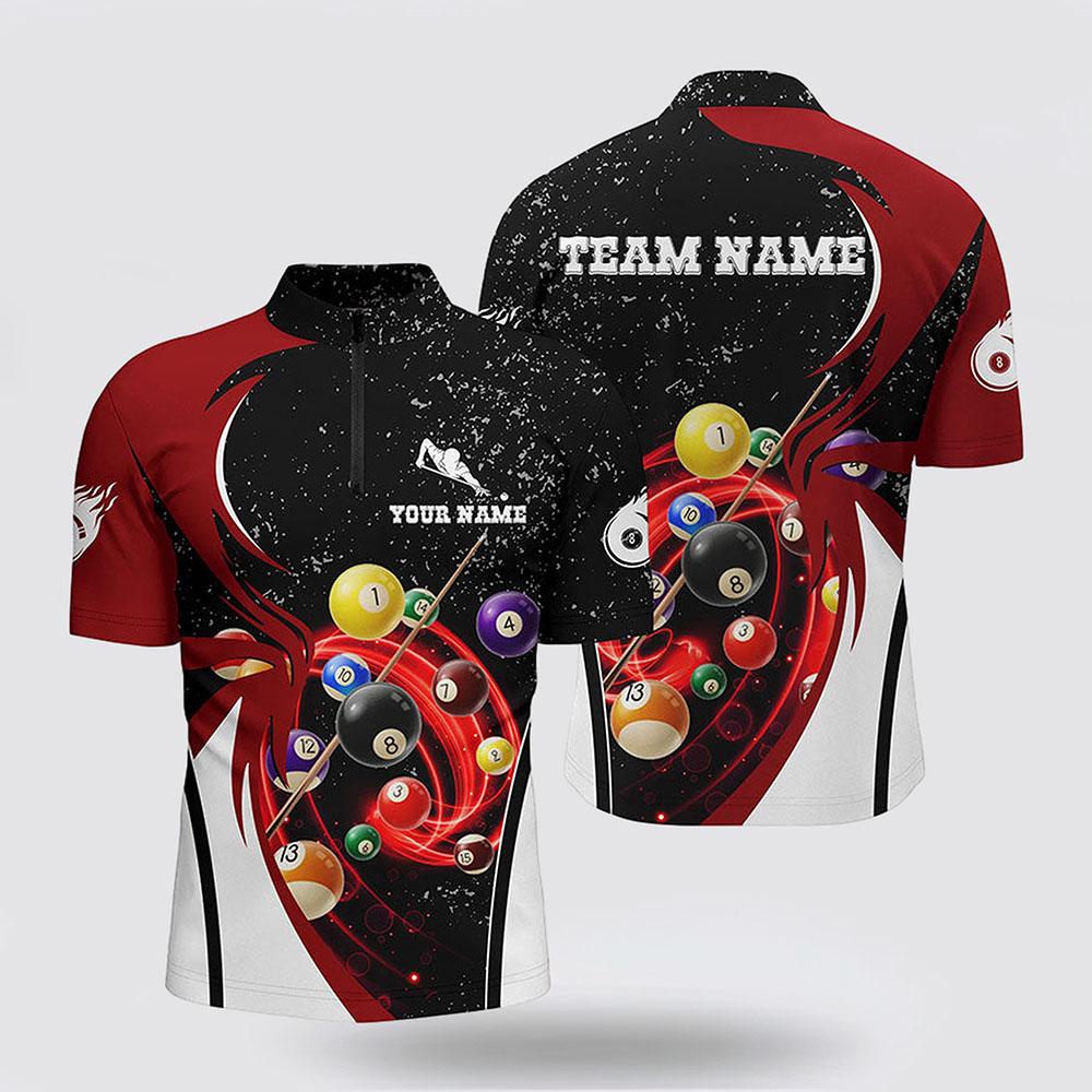 Billiard Jerseys, Custom Billiard Jerseys, 8 Ball Pool Balls Black Grunge Billiard Jerseys Shirts, Billiard Shirt Designs
