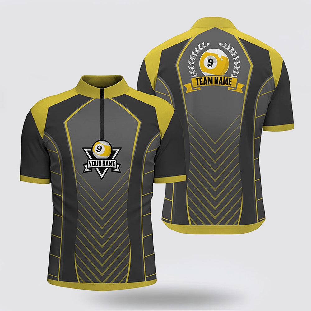 Billiard Jerseys, Custom Billiard Jerseys, 9 Ball Pool Emblem 3D Billiards Jerseys Shirts, Billiard Shirt Designs