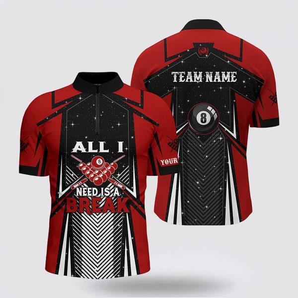 Billiard Jerseys, Custom Billiard Jerseys, Billiard Need A Break Men Jerseys Shirts, Billiard Shirt Designs