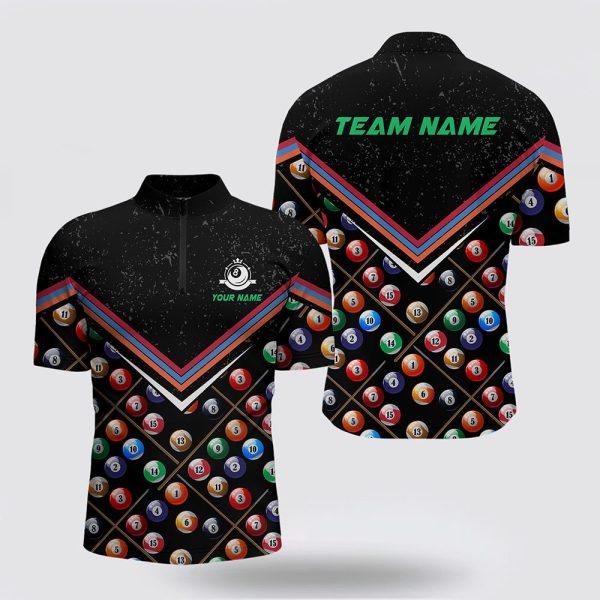 Billiard Jerseys, Custom Billiard Jerseys, Billiard Pattern In Black Grunge Jerseys Shirts, Billiard Shirt Designs