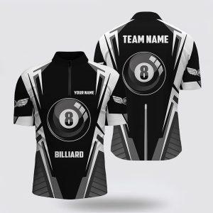 Billiard Jerseys, Custom Billiard Jerseys, Black White…