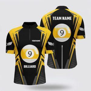 Billiard Jerseys, Custom Billiard Jerseys, Black Yellow…