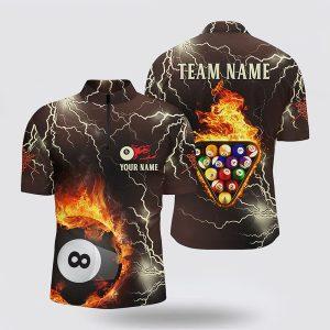 Billiard Jerseys, Custom Billiard Jerseys, Fire Flame…