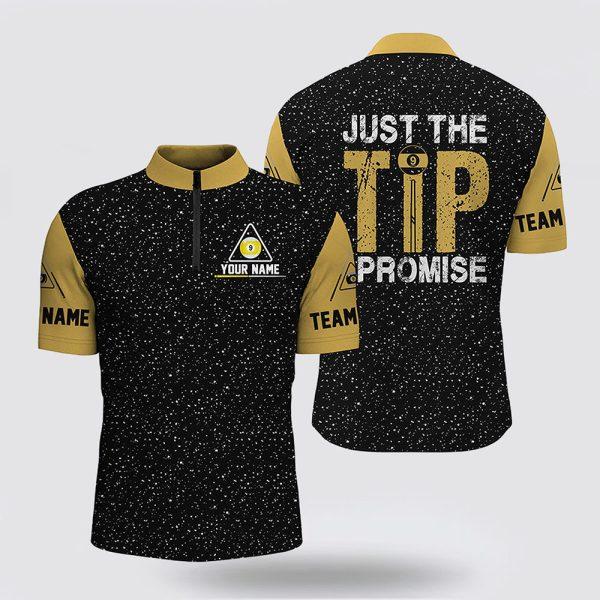 Billiard Jerseys, Custom Billiard Jerseys, Just The Tip I Promise 9 Ball Pool Yellow Black Billiard Jerseys Shirts, Billiard Shirt Designs