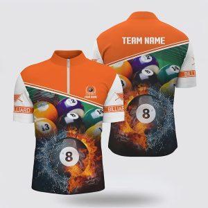 Billiard Jerseys, Custom Billiard Jerseys, Orange Billiard…