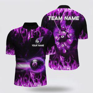 Billiard Jerseys, Custom Billiard Jerseys, Purple 8…