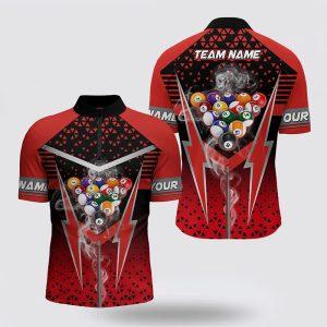 Billiard Jerseys, Custom Billiard Jerseys, Red Billiard…