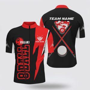 Billiard Jerseys, Custom Billiard Jerseys, Red Black…