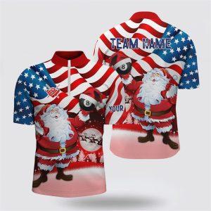 Billiard Jerseys, Custom Billiard Jerseys, Santa Holding…