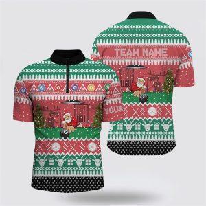 Billiard Jerseys, Custom Billiard Jerseys, Santa Playing…