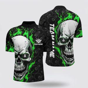 Billiard Jerseys, Custom Billiard Jerseys, Skull Flame…