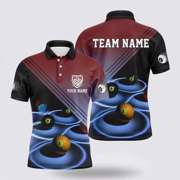 Billiard Polo Shirts, 3D All Over Print Beat Of Ball Billiard Polo Shirtss, Billiard Shirt Designs