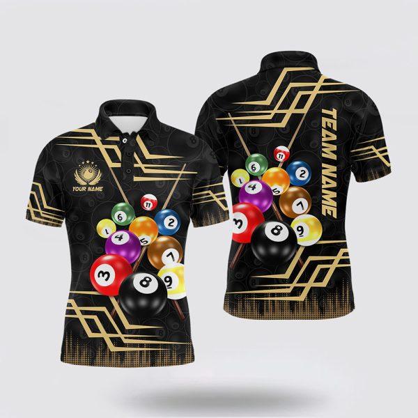 Billiard Polo Shirts, 3D Royal Billiard Balls Men Polo Shirts Billiards Outfit Idea, Billiard Shirt Designs