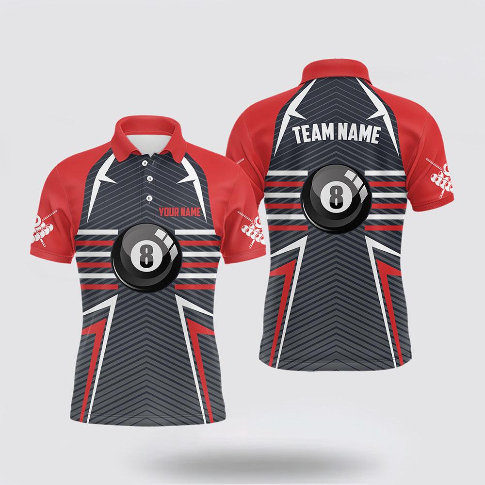 Billiard Polo Shirts, 8 Ball Billiards Red Grey Polo Shirts Pool Billiard Jerseys, Billiard Shirt Designs Billiard Polo Shirts, 8 Ball Billiards Red Grey Polo Shirts Pool Billiard Jerseys, Billiard Shirt Designs