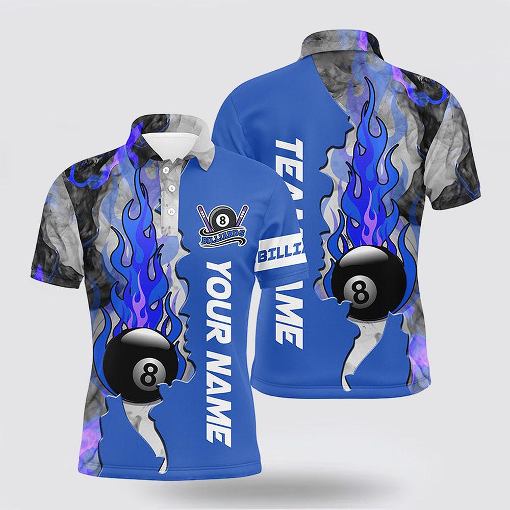 Billiard Polo Shirts, 8 Ball Fire Smoke Billiard Men’s Shirts Blue Version Pool Team Polo Shirts, Billiard Shirt Designs Billiard Polo Shirts, 8 Ball Fire Smoke Billiard Men’s Shirts Blue Version Pool Team Polo Shirts, Billiard Shirt Designs