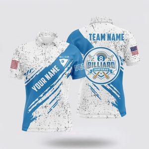 Billiard Polo Shirts, 8 Ball Pool Blue…