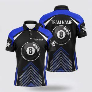 Billiard Polo Shirts, Billiard 8 Ball Blue…