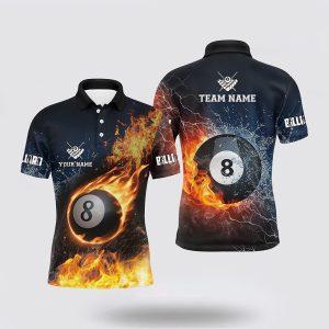 Billiard Polo Shirts, Billiard 8 Ball Fire…