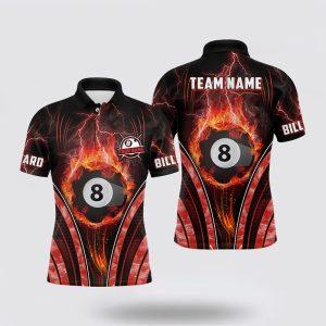 Billiard Polo Shirts, Billiard 8 Ball Flame…