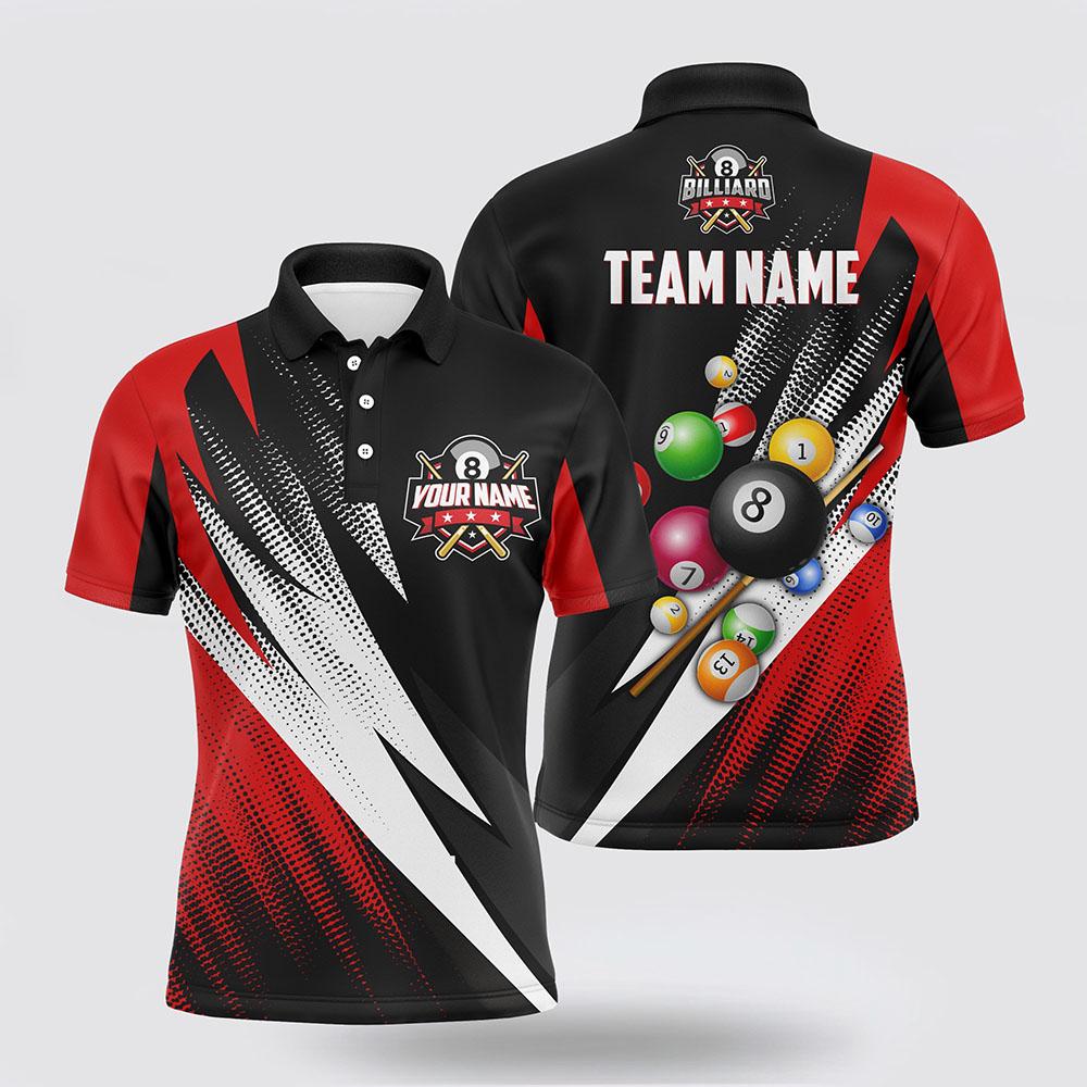 Billiard Polo Shirts, Billiard 8 Ball Pool 3D Polo Shirts, Billiard Shirt Designs