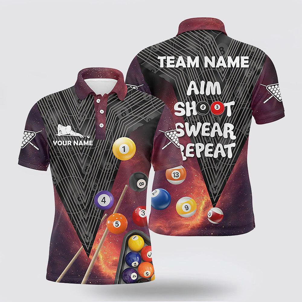 Billiard Polo Shirts, Billiard Aim Shoot Swear Repeat Red Version 3D All Over Print Polo Shirts, Billiard Shirt Designs Billiard Polo Shirts, Billiard Aim Shoot Swear Repeat Red Version 3D All Over Print Polo Shirts, Billiard Shirt Designs