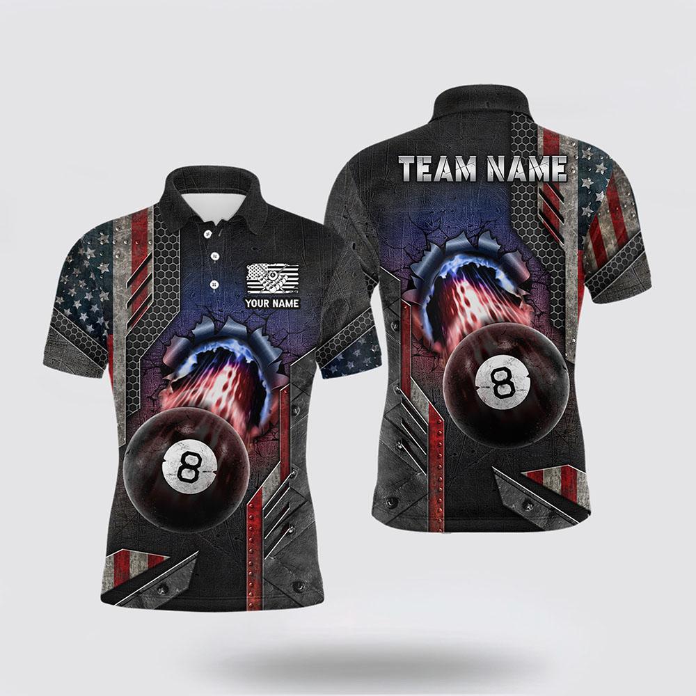 Billiard Polo Shirts, Billiard Ball 8 Crack American Flag Name 3D Polo Shirts, Billiard Shirt Designs Billiard Polo Shirts, Billiard Ball 8 Crack American Flag Name 3D Polo Shirts, Billiard Shirt Designs