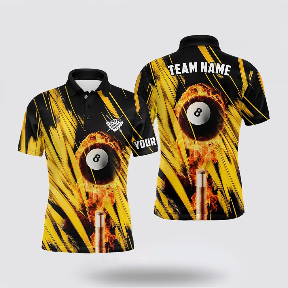 Billiard Polo Shirts, Billiard Ball Fire And Cue Black Yellow Men Polo Shirts, Billiard Shirt Designs Billiard Polo Shirts, Billiard Ball Fire And Cue Black Yellow Men Polo Shirts, Billiard Shirt Designs