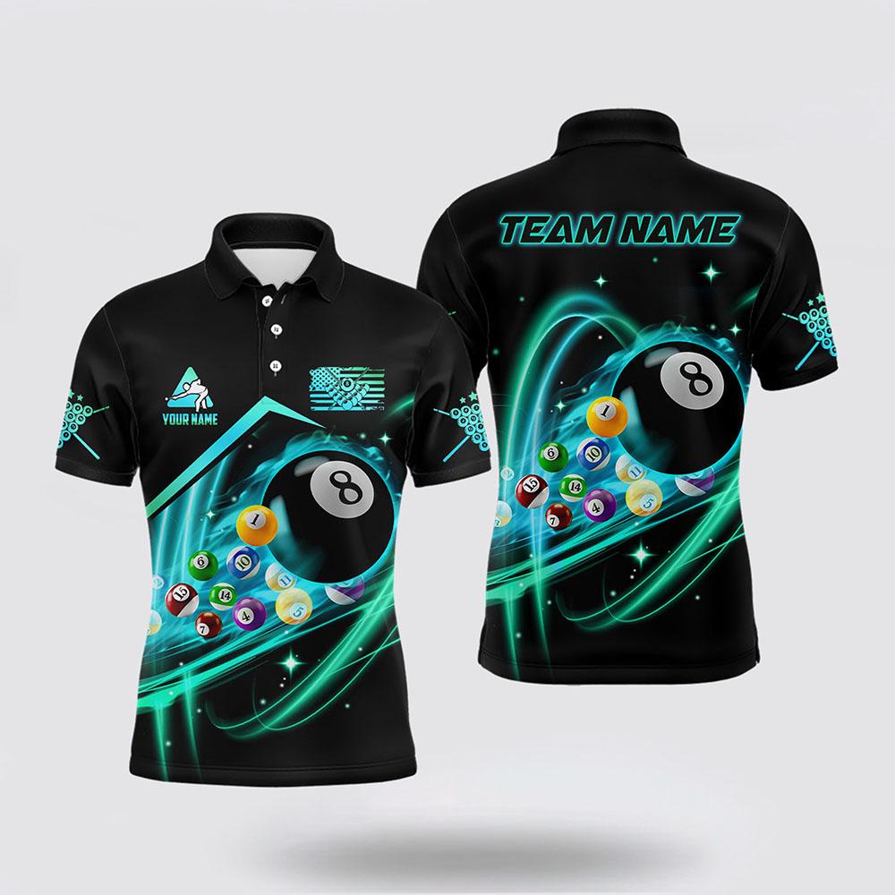 Billiard Polo Shirts, Billiard Balls 3D All Over Print Billiard Polo Shirtss, Billiard Shirt Designs