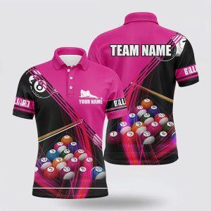 Billiard Polo Shirts, Billiard Balls Pink 3D…