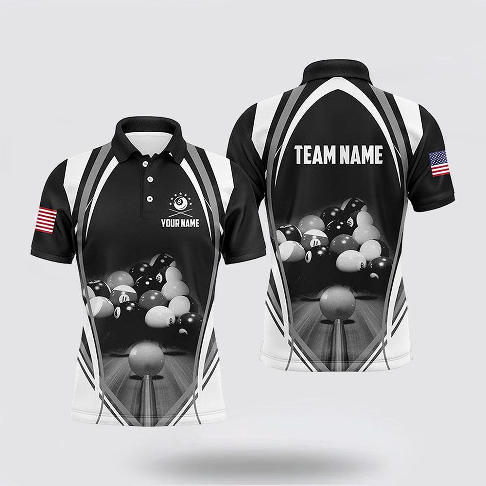 Billiard Polo Shirts, Billiard Balls US Flag Black Polo Shirts 8 Ball Billiard 3D Jerseys, Billiard Shirt Designs Billiard Polo Shirts, Billiard Balls US Flag Black Polo Shirts 8 Ball Billiard 3D Jerseys, Billiard Shirt Designs