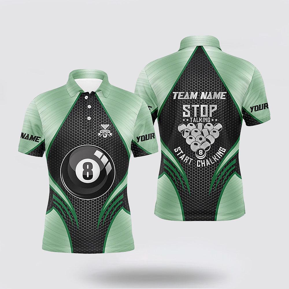 Billiard Polo Shirts, Billiard Stop Talking Start Chalking Green And Black Billiard Polo Shirts, Billiard Shirt Designs Billiard Polo Shirts, Billiard Stop Talking Start Chalking Green And Black Billiard Polo Shirts, Billiard Shirt Designs